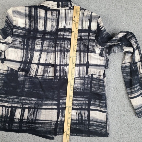 Simply Vera‎ Jacket Blazer Womens Small Black White Plaid Button Double Breasted - Picture 14 of 16